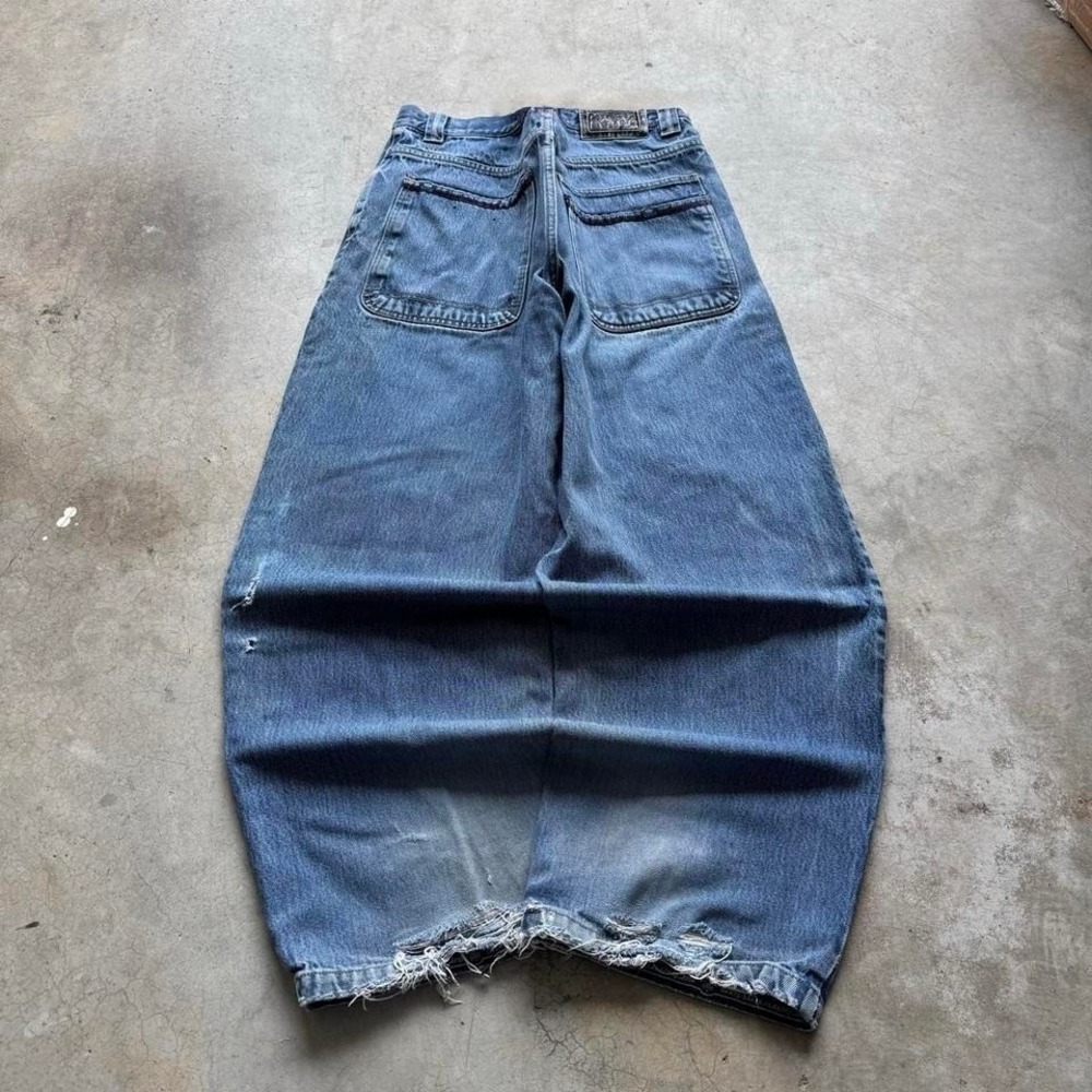Baggy Sir Benni Miles Big Pocket Wide Leg Jnco Styl Y2k Vintage Denim Jeans 38